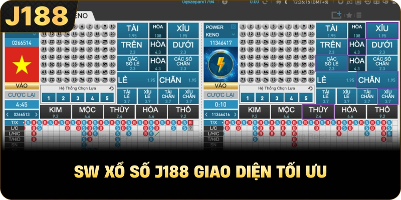 SW Xổ Số J188 giao diện tối ưu